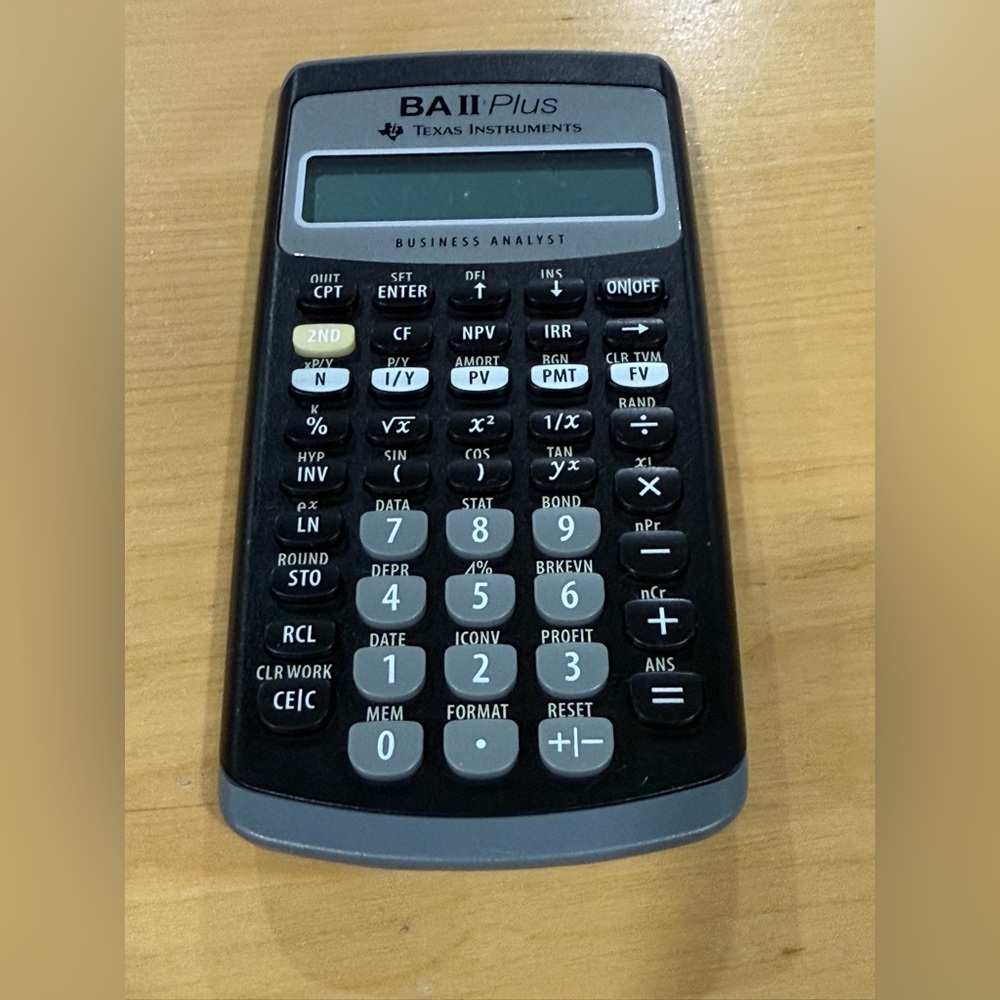Texas Instruments BA II Plus Business Analyst Calculator. Gently Used.